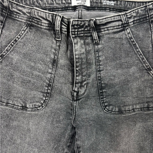 Kensie Vintageluxe Charcoal Flare Jeans - Picture 3 of 5